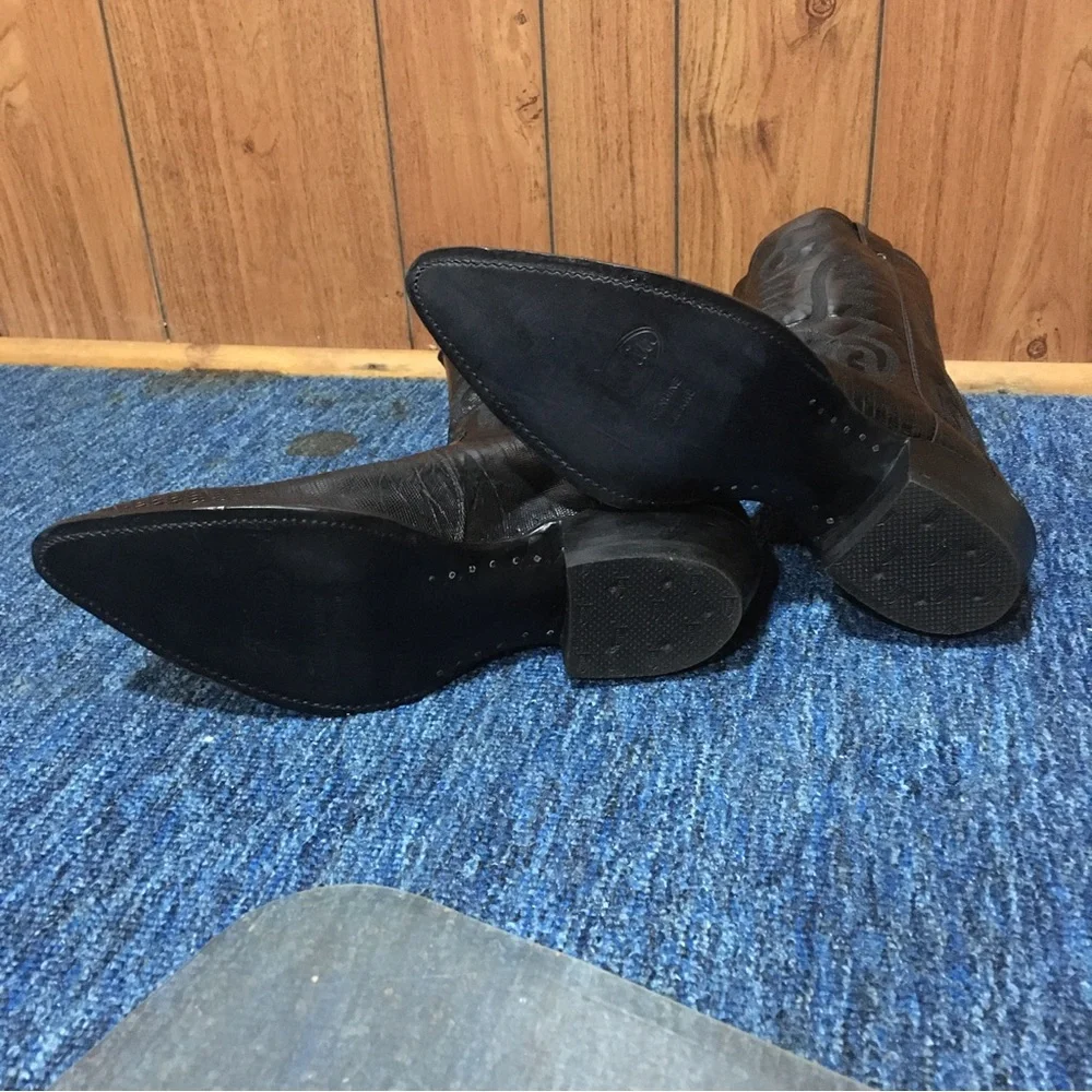 Brand New Without Tags Justin Black Iguana Western Boots - Picture 3 of 5